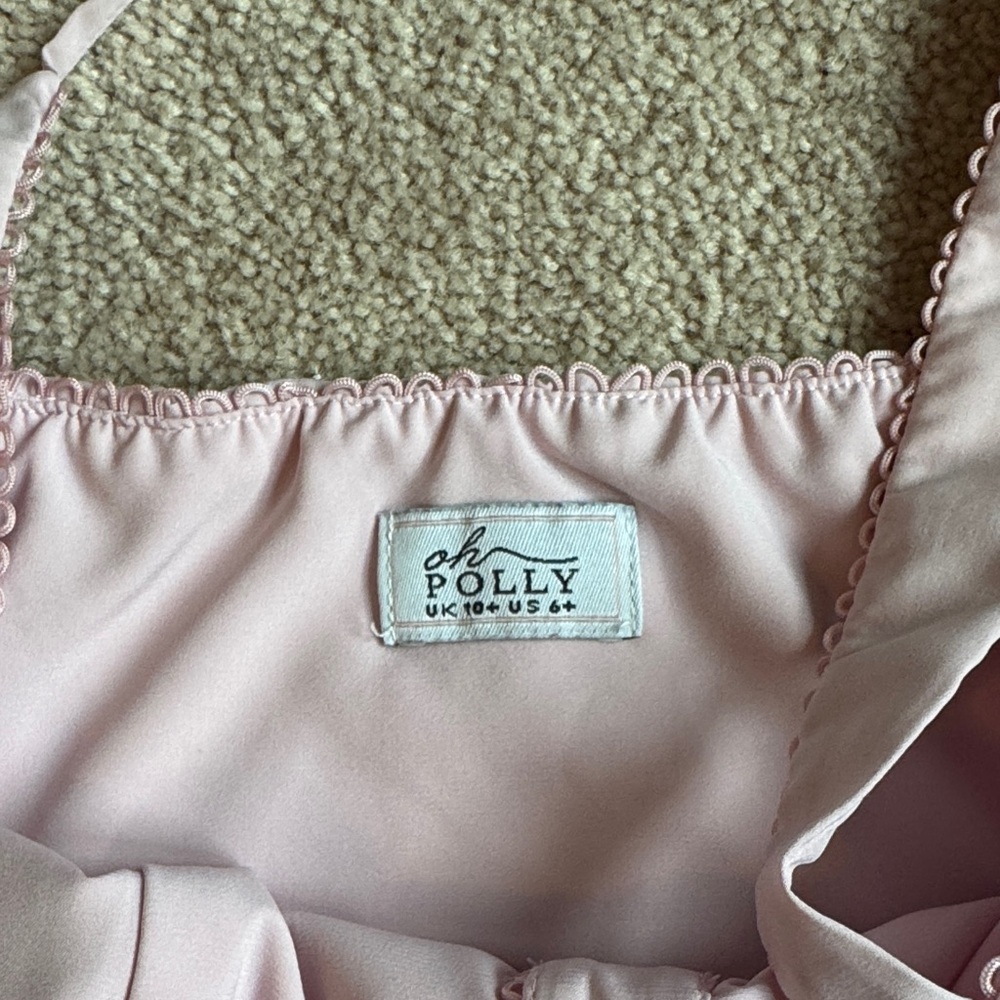 Light Pink Button-Front Bodycon Dress - Picture 4 of 4